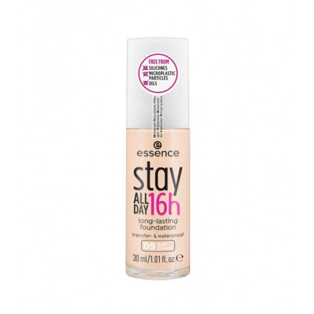 ESSENCE BASE DE MAQUILLAJE DE LARGA DURACIÓN STAY ALL DAY 16H 05 SOFT CREAM