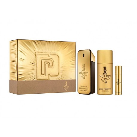 comprar perfumes online hombre PACO RABANNE 1 MILLION EDT 100 ML + MINI 10 ML + DEO SPRAY 150 ML SET REGALO