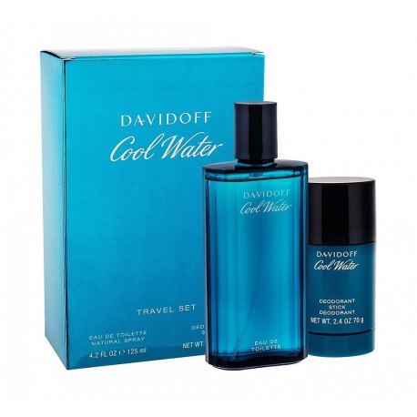 DAVIDOFF COOL WATER MEN EDT 125ML DEO STICK 75 ML SET REGALO