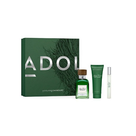 comprar perfumes online hombre ADOLFO DOMINGUEZ VETIVER EDT 120 ML + MINI 10 ML + GEL 75 ML SET REGALO