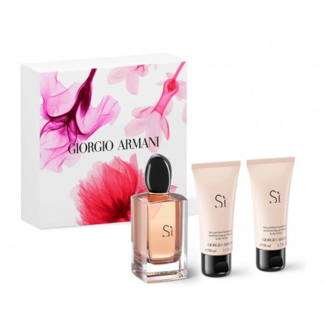 comprar perfumes online GIORGIO ARMANI SI EDP 100 ML + B/L 50 ML + GEL 50 ML SET REGALO mujer