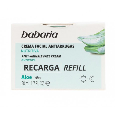 BABARIA CREMA FACIAL ANTIARRUGAS NUTRITIVA ALOE VERA REFILL 50 ML