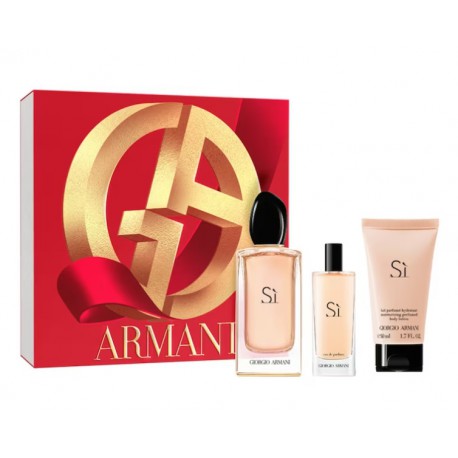 comprar perfumes online GIORGIO ARMANI SI EDP 100 ML + B/L 50 ML + MINI 15 ML SET REGALO mujer