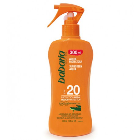 BABARIA AGUA PROTECTORA ACELERADOR DE BRONCEADO SPF20 300 ML