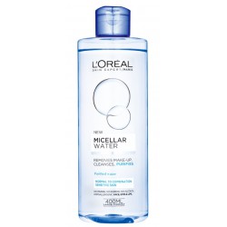 L'OREAL MICELLAR WATER AGUA MICELAR PURIFICANTE PARA PIEL SENSIBLE 400 ML