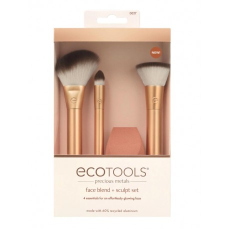 ECOTOOLS PRECIOUS METALS SET 5 BROCHAS + ESPONJA