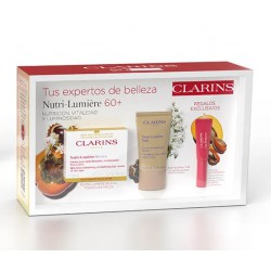 CLARINS NUTRI LUMIÉRE CREMA DÍA 50 ML + NUTRI LUMIÉRE NOCHE 15 ML + ACEITE LABIOS 01 ML SET REGALO