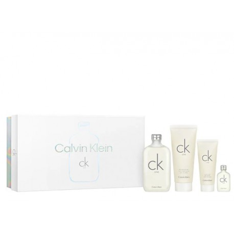 CK ONE EDT 200 ML + B/ L 200 ML + GEL 100 ML + MINI 15 ML SET REGALO