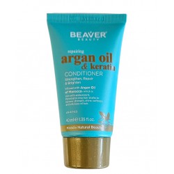 BEAVER ACONDICIONADOR REPARADOR CON ACEITE DE ARGAN Y QUERATINA 40 ML