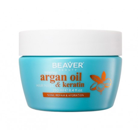 BEAVER MASCARILLA REPARADORA ARGAN OIL & KERATIN 250 ML