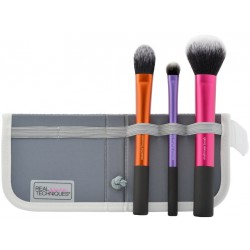 REAL TECHNIQUES TRAVEL ESSENCIAL KIT BASICO DE 3 BROCHAS