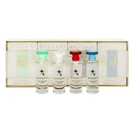comprar perfumes online hombre BVLGARI EAU PARFUMEE (THE BLEU, THE BLANC, THE ROUGE, THE VERT) 3x 5 ML SET REGALO