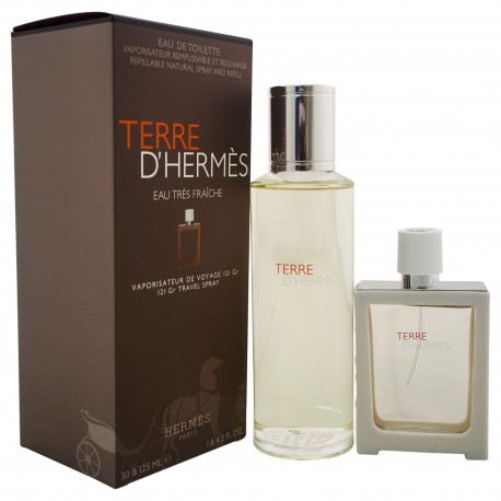 comprar perfumes online HERMES TERRE D´HERMES EAU TRES FRAICHE EDT 30 ML + RECARGA 125 ML) SET REGALO mujer