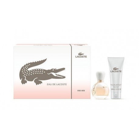 comprar perfumes online EAU DE LACOSTE POUR FEMME EDP 50 ML + B/L 100 ML SET REGALO mujer