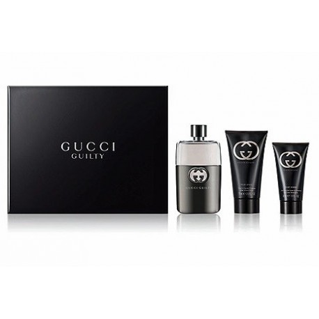 comprar perfumes online hombre GUCCI GUILTY POUR HOMME EDT 90 ML + A/S BALM 75 + GEL 50 ML SET REGALO