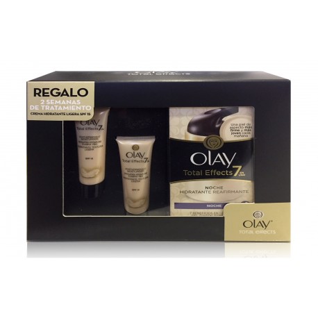 OLAY TOTAL EFFECTS X 7 CREMA NOCHE 37 ML + 2 X TOTAL EFFECTS DIA 7 ML SET REGALO