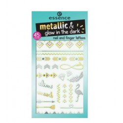 ESSENCE TATTOOS TEMPORALES UÑAS Y DEDOS 01 LET METALS GO GLOW