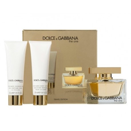 comprar perfumes online DOLCE & GABBANA THE ONE EDP 75 ML + B/L 50 ML + S/G 50 ML SET REGALO mujer