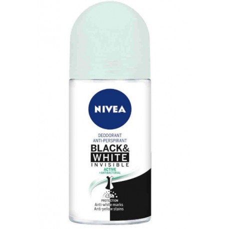 NIVEA DESODORANTE BLACK AND WHITE INVISIBLE ACTIVE ROLL ON 50 ML danaperfumerias.com/es/