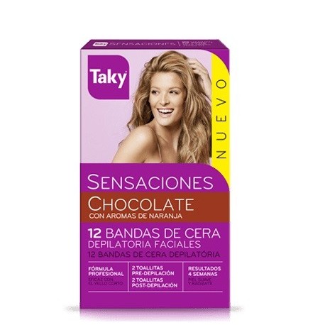 TAKY SENSACIONES BANDAS FACIALES CHOCOLATE 12 + 8 UNIDADES danaperfumerias.com/es/
