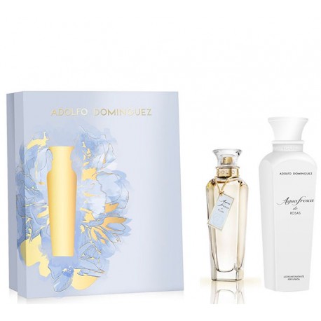 comprar perfumes online ADOLFO DOMINGUEZ AGUA FRESCA DE ROSAS EDT 120 ML+ B/LOC 300 ML SET REGALO mujer