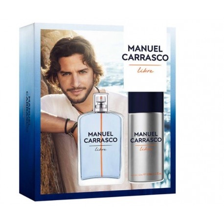 Comprar perfumes online set MANUEL CARRASCO EDT LIBRE 100ML VAPO DESODORANTE 150ML SET REGALO