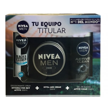 Comprar productos de hombre NIVEA MEN PACK CREME 150ML +GEL ACTIVE CLEAN 250 ML + DEO 200 ML danaperfumerias.com