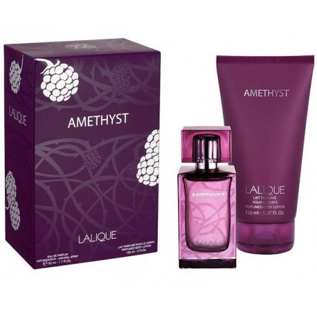 Comprar perfumes online set LALIQUE AMETHYST EDP 50 ML + BODY LOTION 150ML SET REGALO