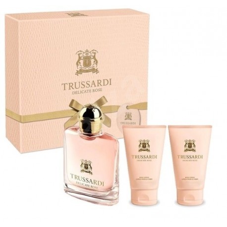 Comprar perfumes online set TRUSSARDI DELICATE ROSE EDT 30 ML + BODY LOTION 2X30ML SET REGALO