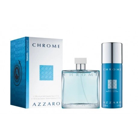 comprar perfumes online hombre AZZARO CHROME EDT 100 ML + DEO VAPO 150 ML TRAVEL SET