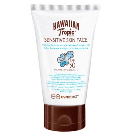 HAWAIIAN TROPIC SENSITIVE SKIN FACE SUN LOCION SPF50 60ML danaperfumerias.com/es/