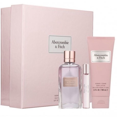comprar perfumes online ABERCROMBIE & FITCH FIRST INSTINCT WOMAN EDP 100 M+ 15 ML + B/LOC 200 ML SET REGALO mujer