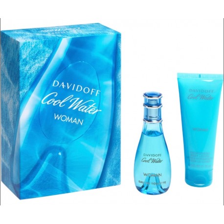 comprar perfumes online DAVIDOFF COOL WATER WOMAN EDT 30 ML + B/L 75 ML SET REGALO mujer