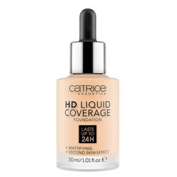 CATRICE BASE DE MAQUILLAJE HD LIQUID COVERAGE 002 PORCELAIN BEIGE 30ML