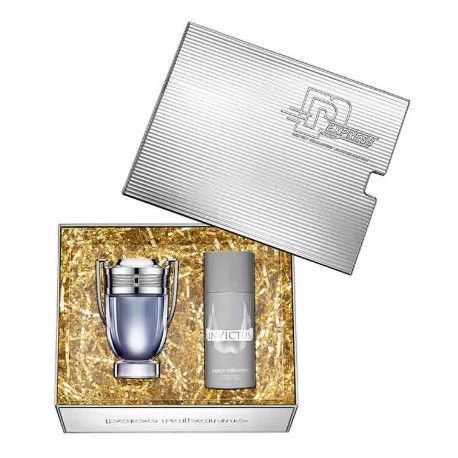 comprar perfumes online hombre PACO RABANNE INVICTUS EDT 100 ML + DEO VAPO 150 ML SET REGALO