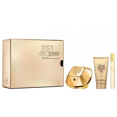 comprar perfumes online PACO RABANNE LADY MILLION EDP 50 ML+ B/L 75 ML +MINI 10 ML SET REGALO mujer