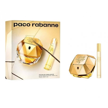 comprar perfumes online PACO RABANNE LADY MILLION EDP 80 ML + MINI 20 ML SET REGALO mujer