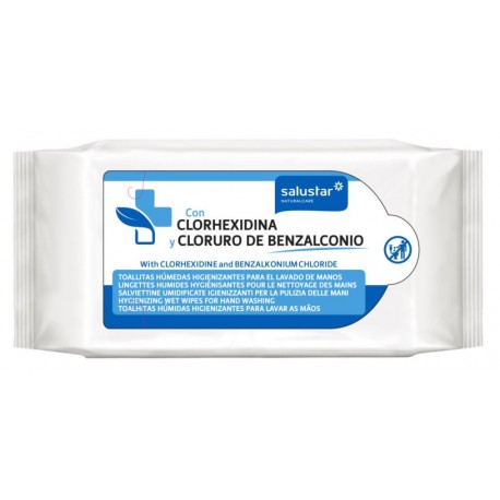 SALUSTAR TOALLITAS HUMEDAS HIGIENIZANTES CLORHEXIDINA 10 UDS