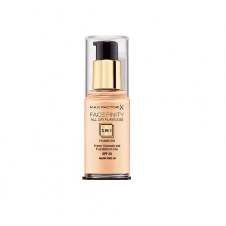 MAX FACTOR FACEFINITY ALL DAY FLAWLESS 3 IN 1 FOUNDATION 048 WARM NUDE